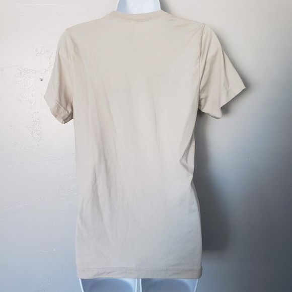 Bella Canvas Small Beige Short Sleeve Graphic Tee Merry Christmas T-shirt Trees - Picture 5 of 5